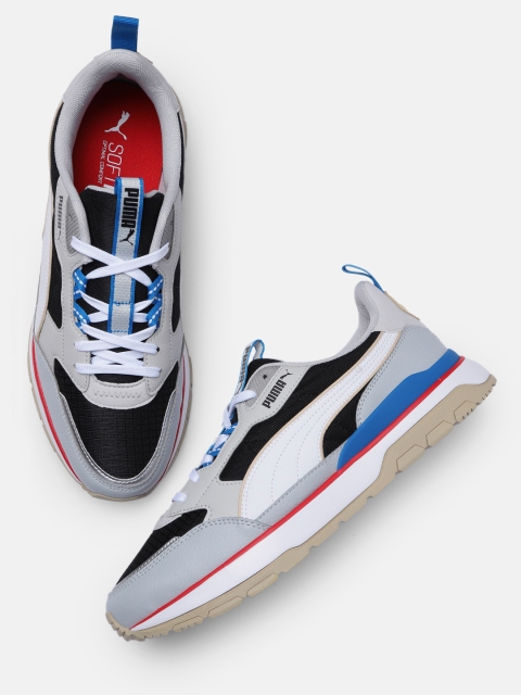 

Puma Unisex Black & Grey Colourblocked R78 Trek Sneakers