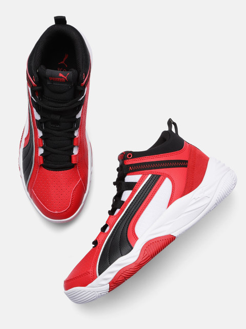 

Puma Unisex Red & Black Colourblocked Rebound Future Evo Sneakers
