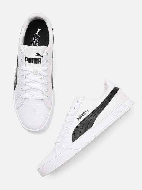 

Puma Unisex White Smash Vulc Canvas Sneakers