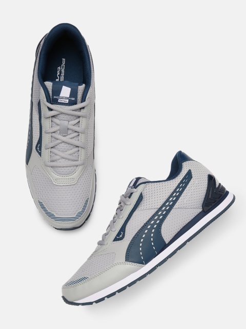 

PUMA Motorsport Unisex Grey & Blue Porsche Legacy Track Racer Motorsport Sneakers