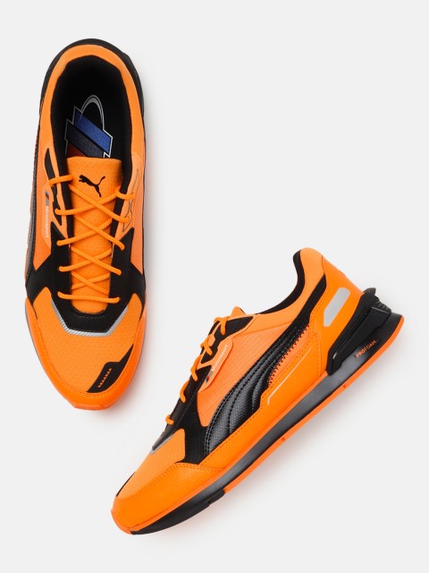 

PUMA Motorsport Unisex Orange & Black Colourblocked BMW M Motorsport Low Racer Sneakers