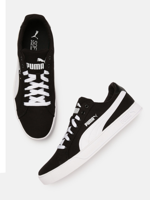 

Puma Unisex Black Smash Vulc Canvas Trainers