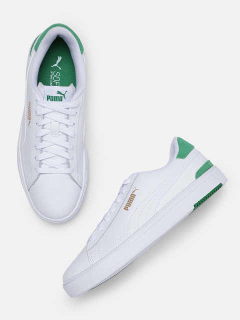 

Puma Unisex White Solid Serve Pro Sneakers
