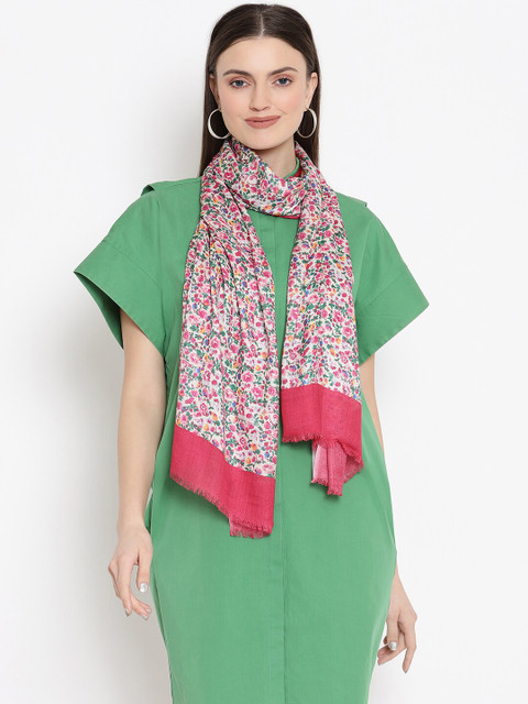

SHINGORA Women Pink & Off White Printed Stole