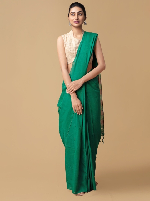 

Unnati Silks Green Pure Cotton Narayan Peth Saree