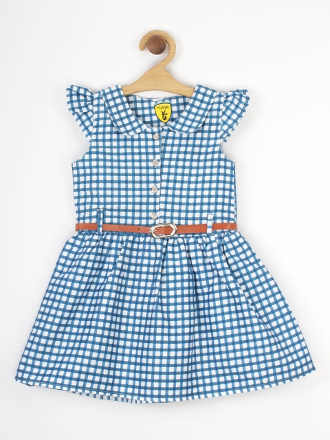 

Lil Lollipop Girls Blue & White Checked Dress