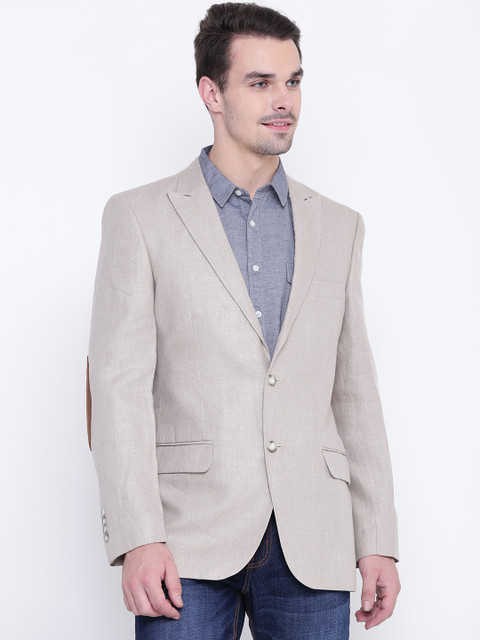 

U.S. Polo Assn. Beige Single-Breasted Regular Fit Formal Blazer