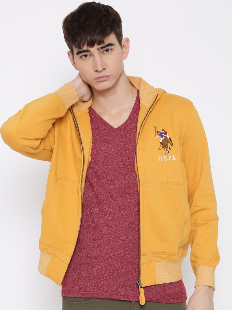 

U.S. Polo Assn. Denim Co. Yellow Hooded Sweatshirt