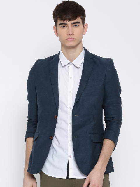 

U.S. Polo Assn. Denim Co. Navy Single-Breasted Casual Blazer, Navy blue