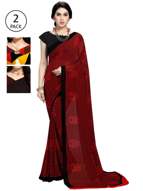 

KALINI Pack Of 3 Printed Saree, Multi