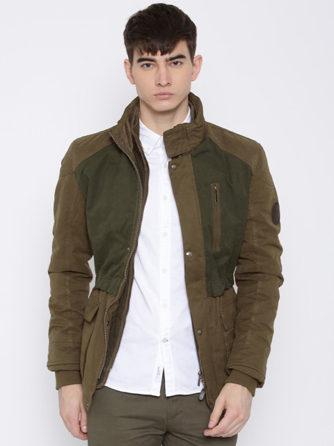 

U.S. Polo Assn. Denim Co. Khaki & Olive Green Panelled Padded Jacket
