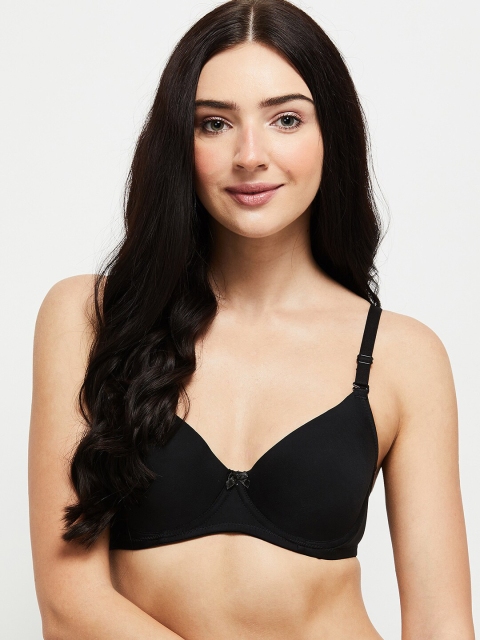 

max Black Everyday Bra Full Coverage Underwired Lightly Padded - SU21WBRA04BLACK