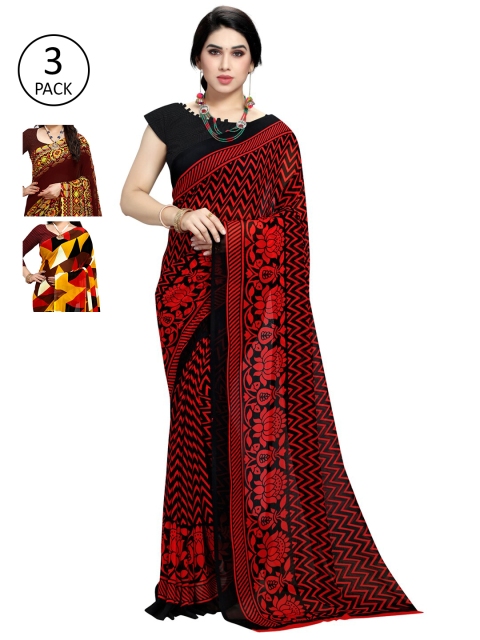 

KALINI Pack of 3 Multicoloured Saree, Multi