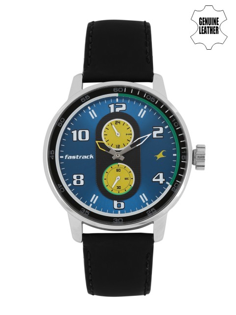 

Fastrack Men Blue & Yellow Dial Analogue Watch 3159SL02
