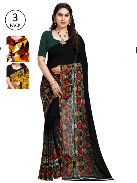 

KALINI Pack Of 3 Printed Saree, Multi
