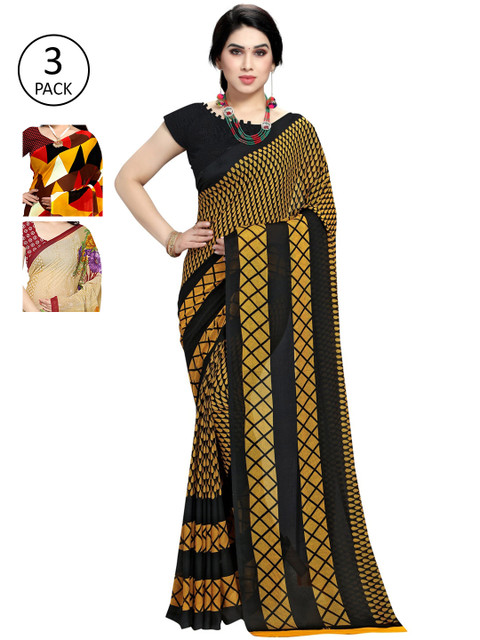 

KALINI Pack Of 3 Printed Saree, Multi