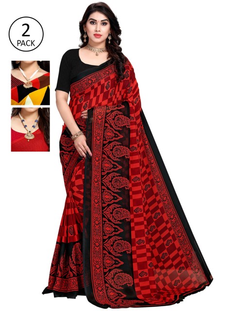 

KALINI Pack Of 3 Printed Saree, Multi