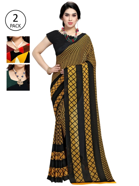 

KALINI Pack Of 3 Printed Saree, Multi