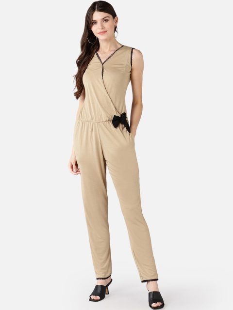 

FIVE STONES Women Beige Basic Jumpsuit