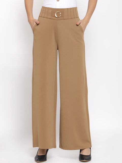 

Westwood Women Khaki Loose Fit High-Rise Parallel Trousers