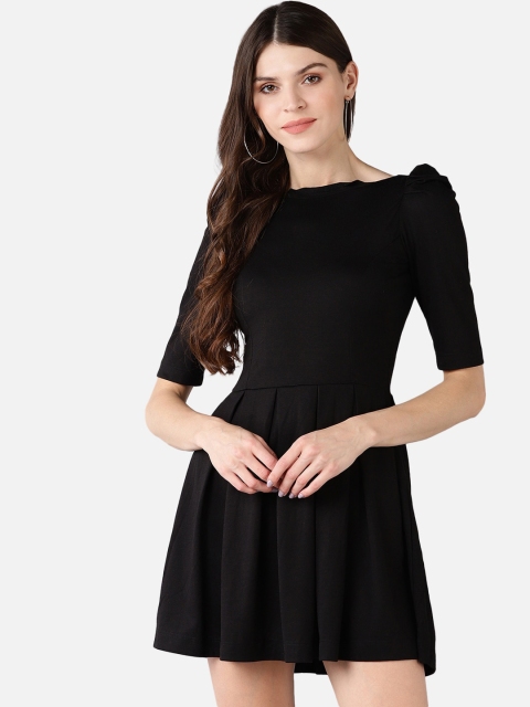 

FIVE STONES Black Fit & Flare Mini Dress