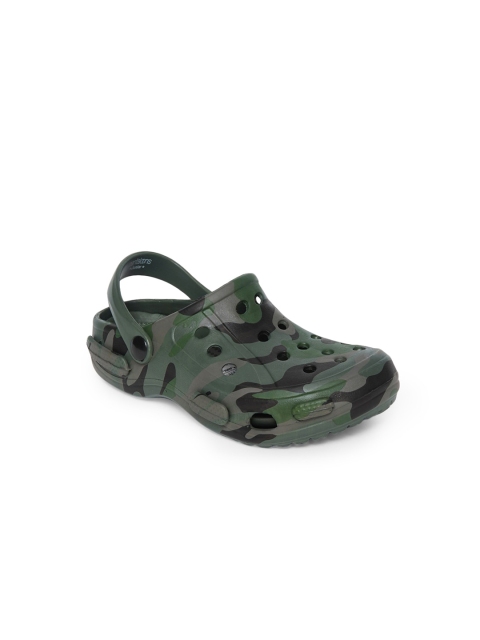 

Pantaloons Junior Boys Green & Black Printed Clogs