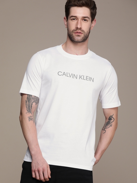 

Calvin Klein Jeans Men White Printed T-shirt