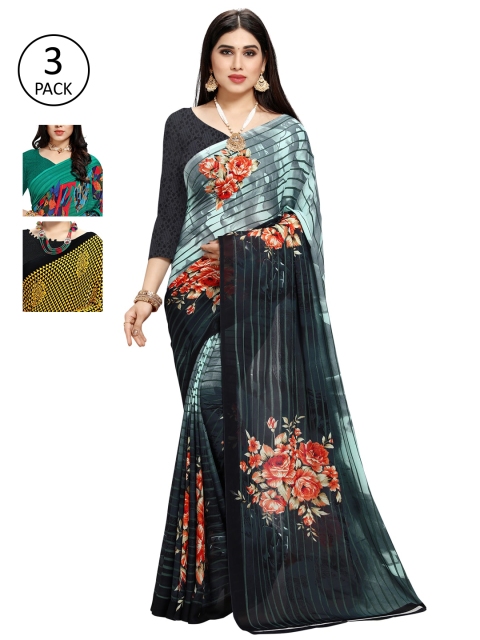 

KALINI Pack Of 3 Printed Saree, Multi