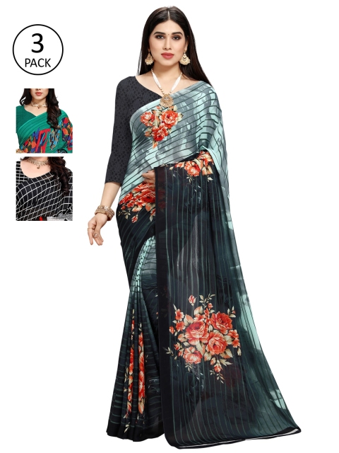 

KALINI Woman Pack of 3 Saree, Grey