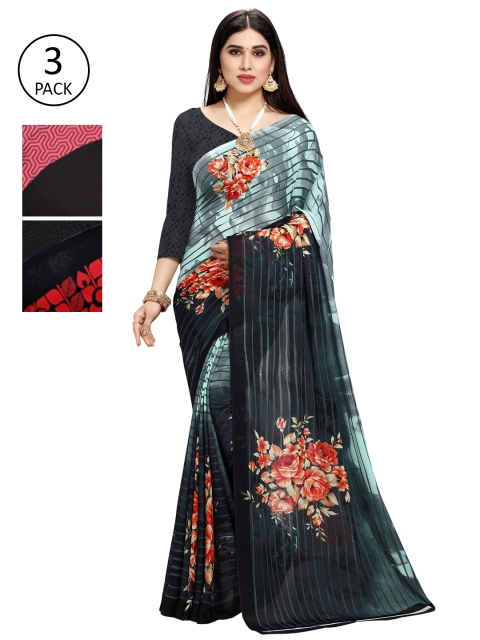 

KALINI Pack of 3 Printed Saree, Multi
