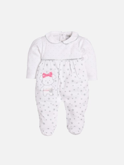

BABY GO Girls White Cotton Romper