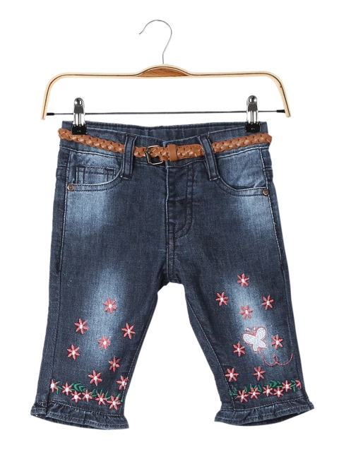 

Donuts Girls Blue Embroidered Light Fade Jeans