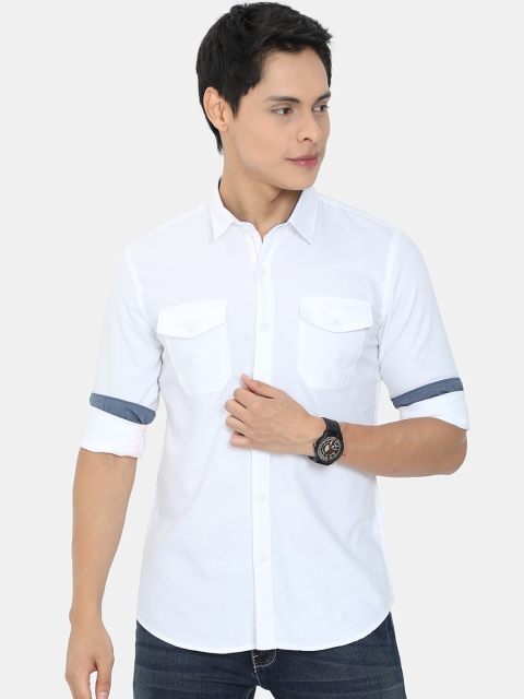 

HERE&NOW Men White Slim Fit Opaque Casual Shirt