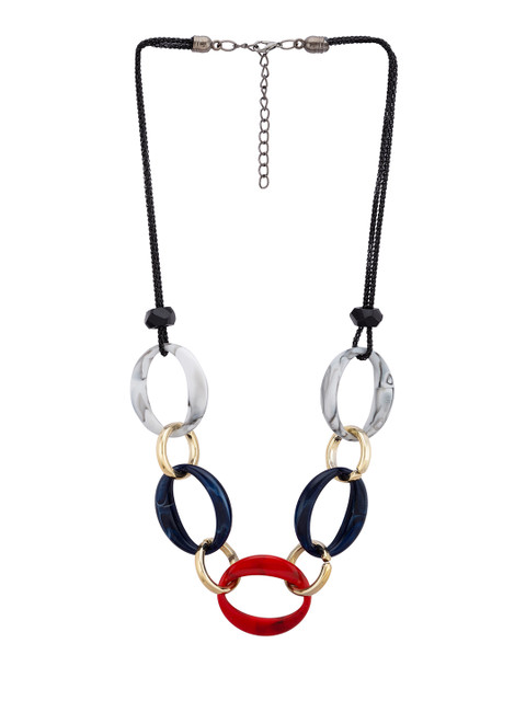 

Globus Black & Gold-Toned Multi-strand Necklace