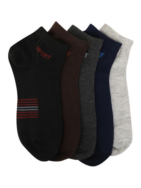 

FabSeasons Adult Pack Of 5 Ankle-Length Socks, Black