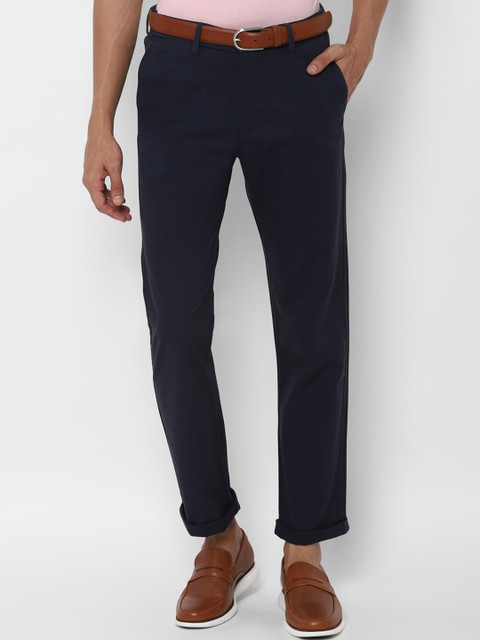 

Allen Solly Men Navy Blue Casual Trousers
