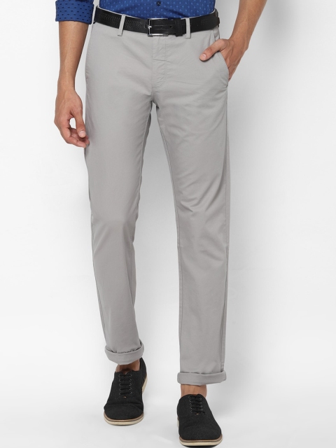 

Allen Solly Men Grey Solid Slim Fit Trousers