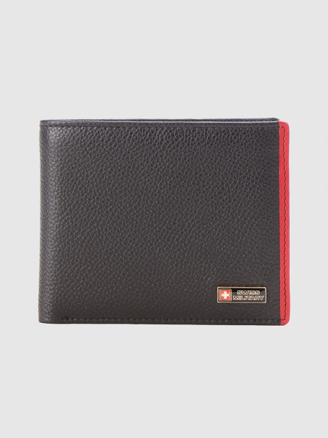 

SWISS MILITARY Men Brown Solid Leather Two Fold Wallet