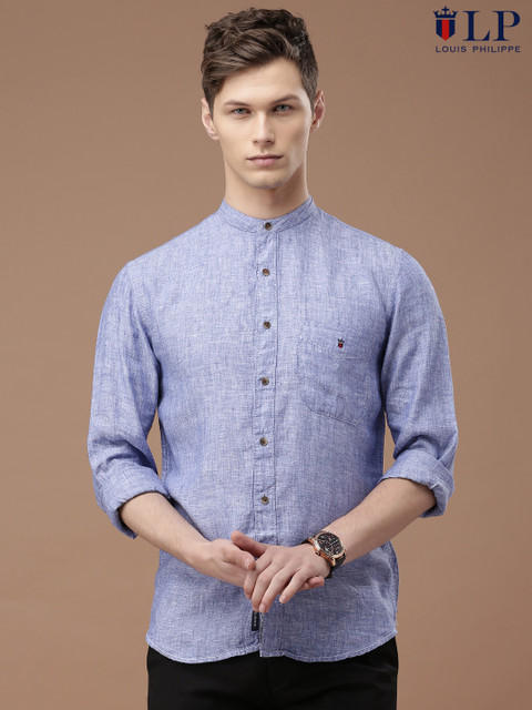 

Louis Philippe Sport Men Blue Slim Fit Self-design Casual Shirt