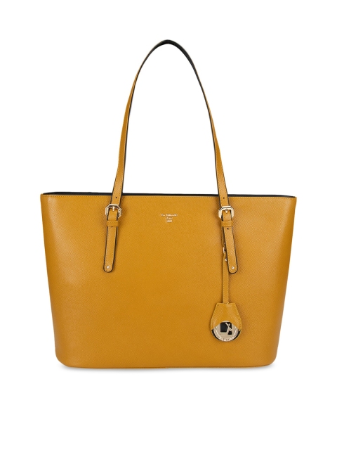 

Da Milano Women Yellow Leather Structured Shoulder Bag