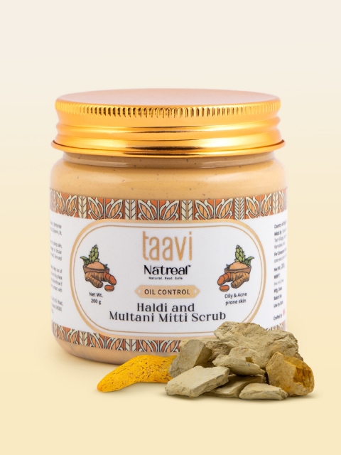 

Taavi Natreal Oil Control Sustainable Haldi & Multani Mitti Scrub 200 g, Yellow
