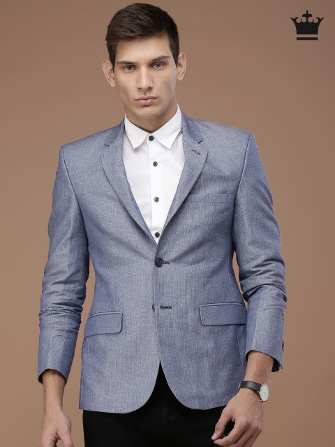 

Louis Philippe Sport Blue Slim Steven Fit Single-Breasted Blazer