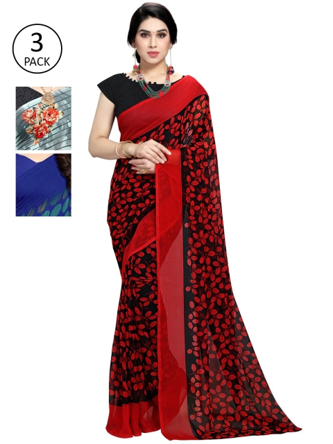 

KALINI Multicoloured Pack of 3 Printed Saree, Multi