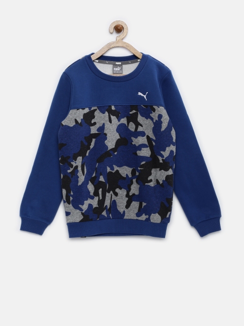 

Puma Boys Blue Printed STYLE Crew Sweatshirt