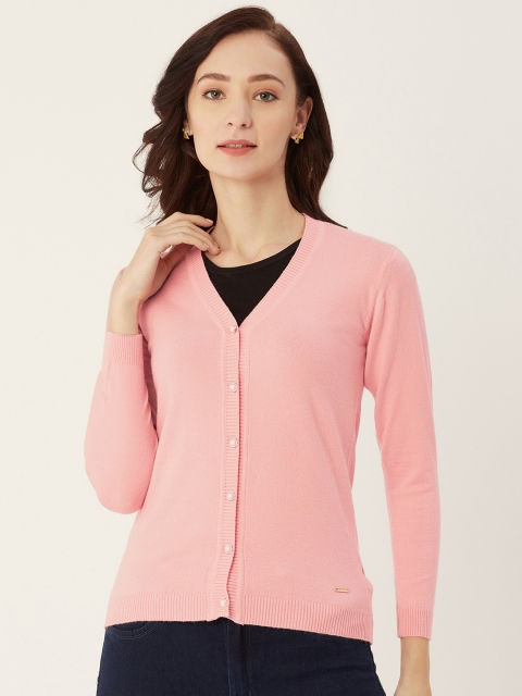 

Monte Carlo Women Pink Solid Cardigan