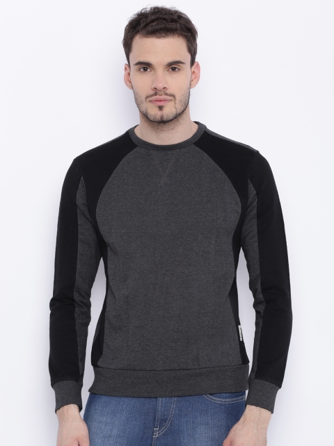 

Flying Machine Charcoal Grey & Black Sweatshirt