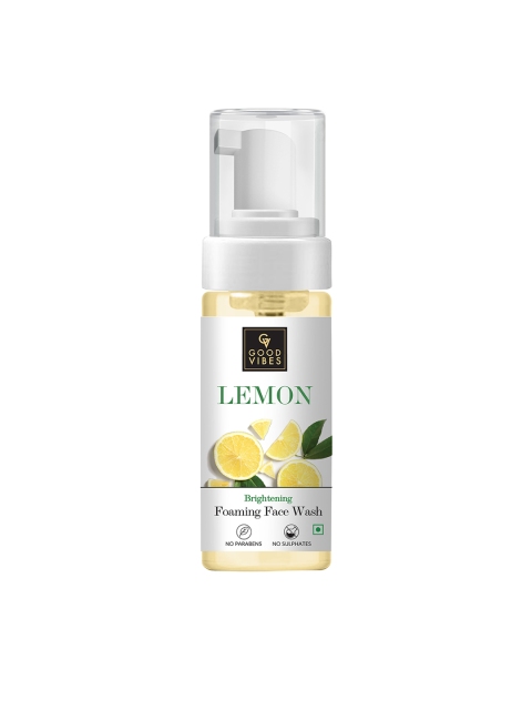 

Good Vibes Lemon Brightening Foaming Face Wash -150 ml, White