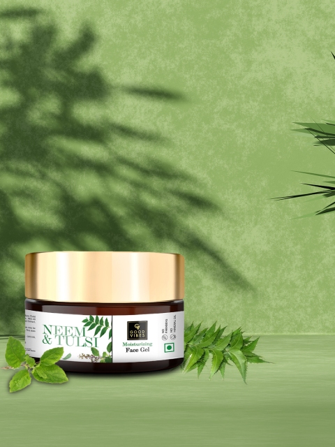

Good Vibes Neem & Tulsi Moisturizing Face Gel - 100 g, White