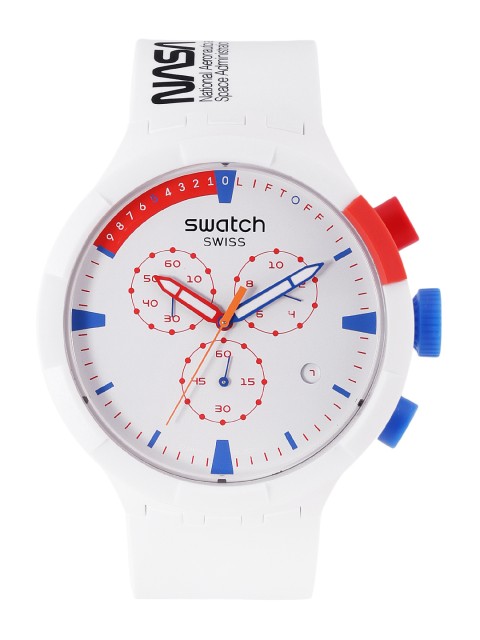 

Swatch Unisex White Swiss Made Water Resistant Analogue Watch SB04Z400