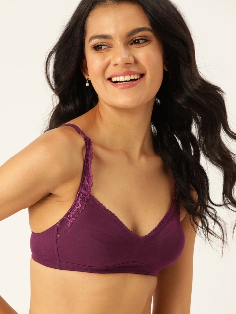 

DressBerry Aubergine T-shirt Bra Medium Coverage, Purple